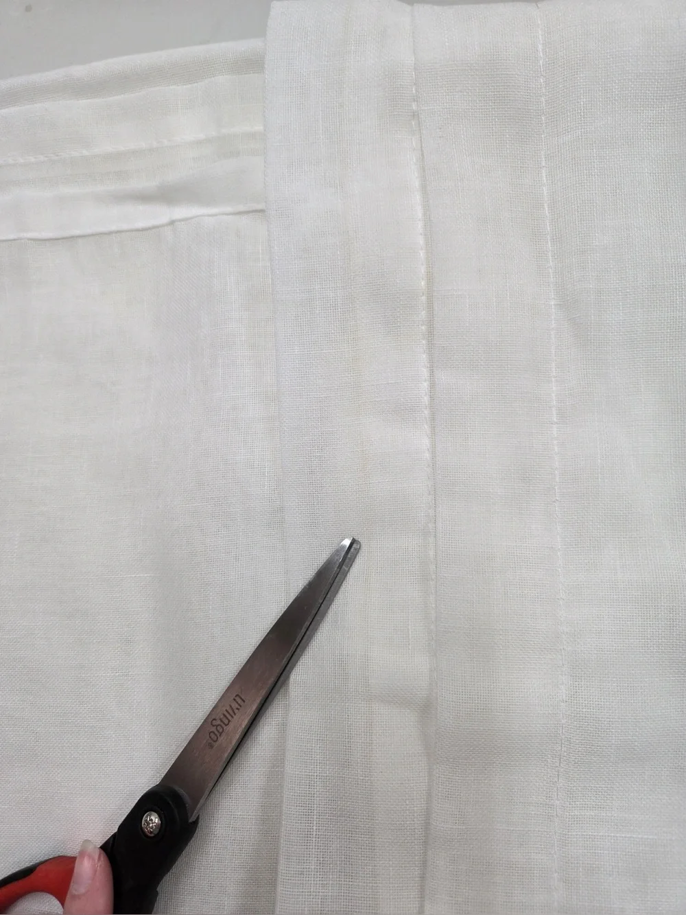 Set Of 2 48x96 Sheer White Curtains 0355